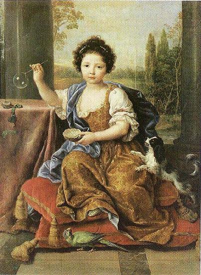 Pierre Mignard Madchen mit den Seifenblasen china oil painting image